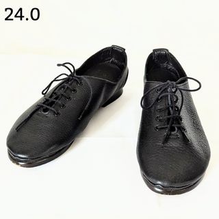 ベルメゾン(ベルメゾン)の良品◎ベルメゾン レースアップシューズ 靴 スニーカー スリッポン 黒 24.0(スニーカー)