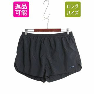 パタゴニア(patagonia)の90s パタゴニア トレイル ランニング ショーツ メンズ L 古着 94年製 オールド アウトドア ナイロン ショートパンツ インナー付き ブラック(ショートパンツ)