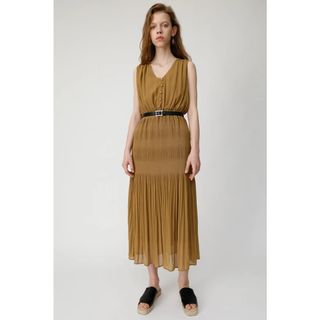 moussy - MOUSSY♡V NECK CHIFFON GATHER DRESS