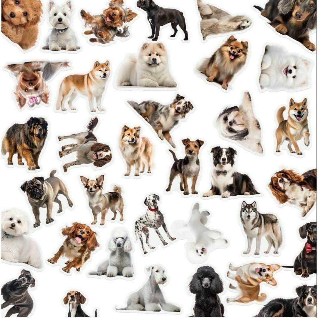 犬ペットステッカーPETシール可愛いリアルお洒落デコレーション動物オーナーグッズ ハンドメイドの文具/ステーショナリー(しおり/ステッカー)の商品写真