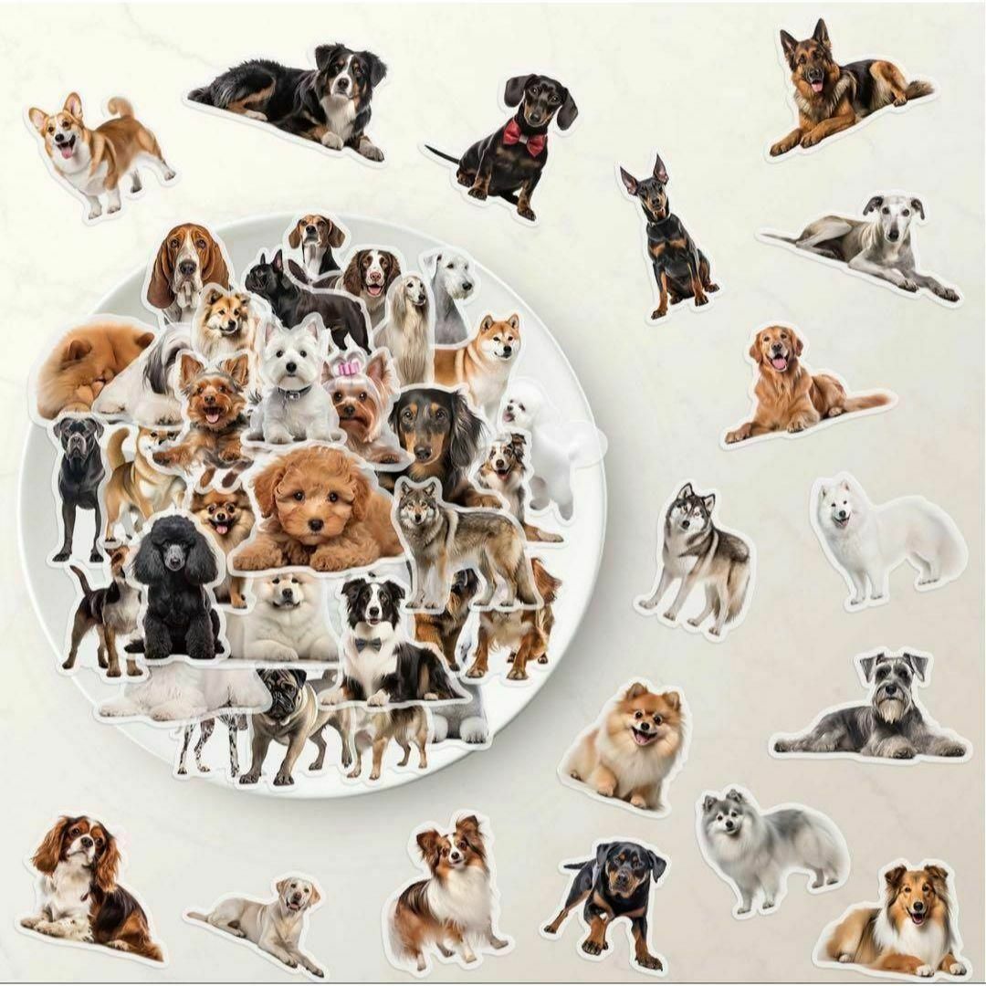 犬ペットステッカーPETシール可愛いリアルお洒落デコレーション動物オーナーグッズ ハンドメイドの文具/ステーショナリー(しおり/ステッカー)の商品写真
