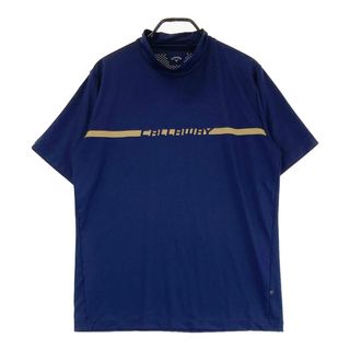 サイズ：LL CALLAWAY キャロウェイ  ハイネック 半袖Tシャツ  ネイビー系 [240101494271] ゴルフウェア メンズ ストスト(ウエア)