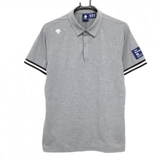 デサント(DESCENTE)の【美品】デサントゴルフ 半袖ポロシャツ ライトグレー 中田英寿 メンズ M ゴルフウェア DESCENTE(ウエア)