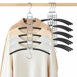【数量限定】Hangerspace ハンガー ステンレス 5段 シャツ・コート・