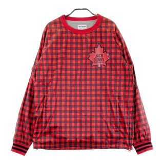 サイズ：6 JACK BUNNY ジャックバニー 裏起毛 長袖 スニードジャック チェック柄 レッド系 [240101488242] ゴルフウェア メンズ ストスト