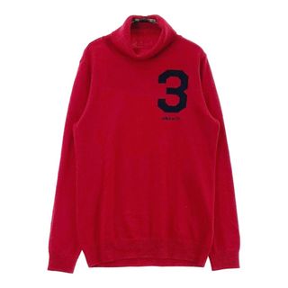 サイズ：L/G ADIDAS GOLF アディダスゴルフ A03420 ウール混 タートルネック ニットセーター レッド系 [240101488246] ゴルフウェア レディース ストスト