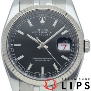 ロレックス(ROLEX)のロレックス デイトジャスト36 メンズ時計 赤黒カレンダー Datejust 36 116234 箱 保証書 K18WG/SS メンズ時計 ブラック 仕上げ済 美品 【中古】(その他)