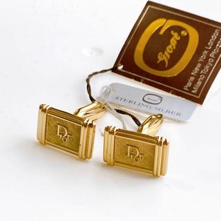 クリスチャンディオール(Christian Dior)の新品タグ付き Dior ディオール 18金メッキ カフス カフリンクス ボタン(カフリンクス)