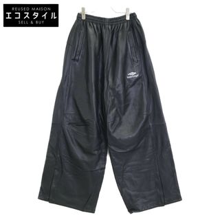 バレンシアガ(BALENCIAGA)のバレンシアガ 【国内正規/22年製】697773 3B Sports Icon Track Pants ラムスキン ワイド トラックパンツ/ 44(その他)