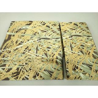 平和屋着物●山口美術織物　唐織の織匠　山口成三郎謹織　つけ帯　唐織　天恵日輪豊穣文　金糸　正絹　逸品　DAAU5549ps(帯)
