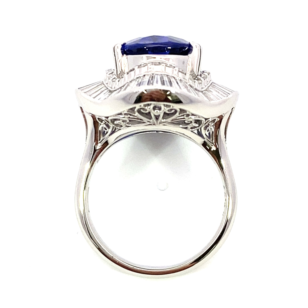 【JH5074】Pt900 天然タンザナイト ダイヤモンド リング レディースのアクセサリー(リング(指輪))の商品写真