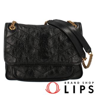 イヴサンローラン(Yves Saint Laurent)のイヴ・サンローラン ニキ ベイビー チェーンショルダーバッグ  633160 カーフ レディースショルダーバッグ
 ブラック【中古】(ショルダーバッグ)