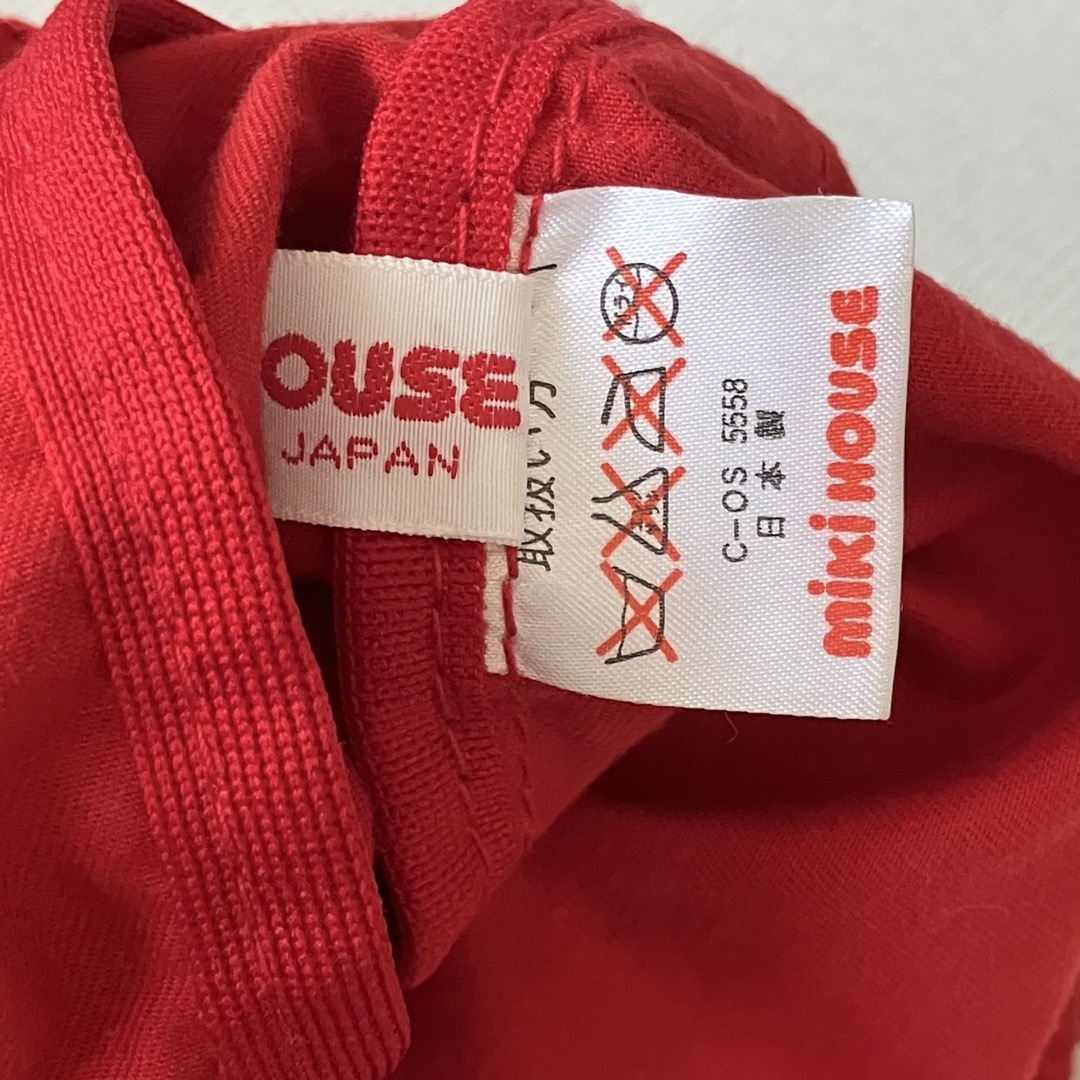 mikihouse(ミキハウス)の【※中古品 全体的にシミや汚れあり※】 ミキハウス ヘビーリュック 赤 キッズ/ベビー/マタニティのこども用バッグ(リュックサック)の商品写真