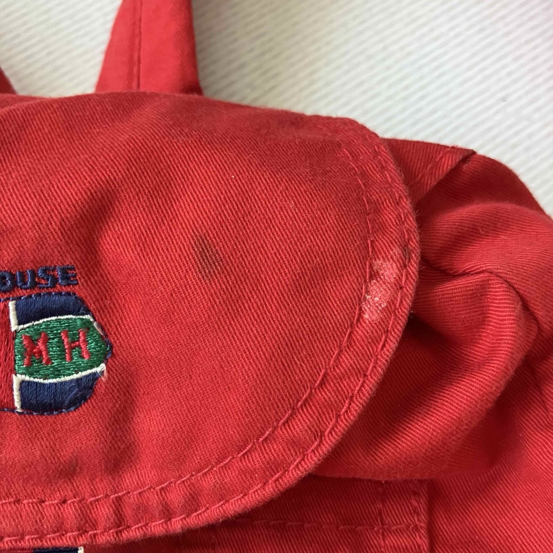 mikihouse(ミキハウス)の【※中古品 全体的にシミや汚れあり※】 ミキハウス ヘビーリュック 赤 キッズ/ベビー/マタニティのこども用バッグ(リュックサック)の商品写真