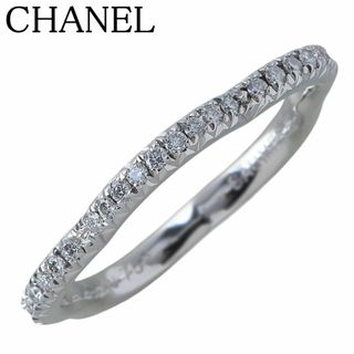 シャネル(CHANEL)のシャネル カメリア ダイヤ リング フルエタニティ #49 Au750WG 保証書(2014年) 新品仕上げ済 CHANEL【22987】(リング(指輪))