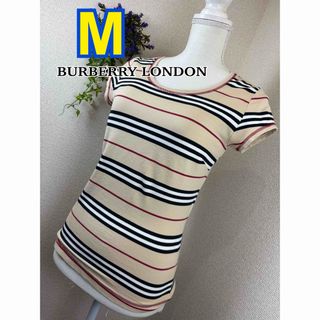 バーバリー(BURBERRY)のBURBERRY LONDON ノバチェックボーダー カットソー サイズ 2(カットソー(半袖/袖なし))
