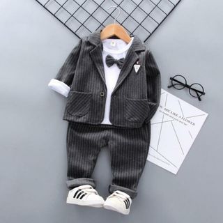 【並行輸入】フォーマルスーツ 男の子 ３点セット bbyz2022(ドレス/フォーマル)