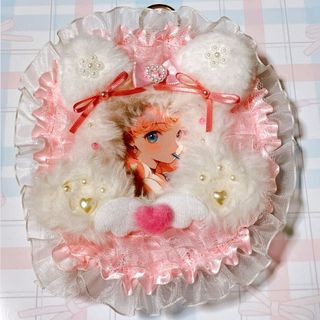 【Ｒ105】トレカケース♡硬質ケース♡ねこみみ♡リボン♡レース♡ふわふわ(その他)