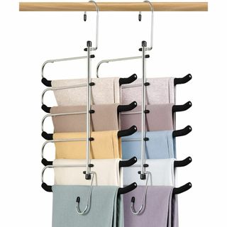 【特価セール】Hangerspace すべらない ズボンハンガー 2本セット ス