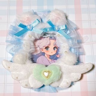 【Ｒ110】トレカケース♡硬質ケース♡ねこみみ♡リボン♡レース♡ふわふわ(その他)
