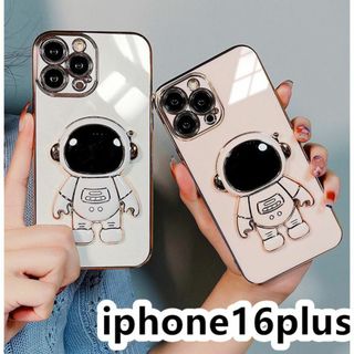 iphone16plusケース カーバー TPU 可愛 耐衝撃ホワイト