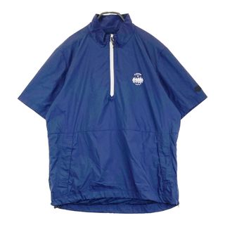 サイズ：L CALLAWAY キャロウェイ  裏メッシュ ハーフジップ 半袖ブルゾン  ネイビー系 [240101488586] ゴルフウェア メンズ ストスト(ウエア)
