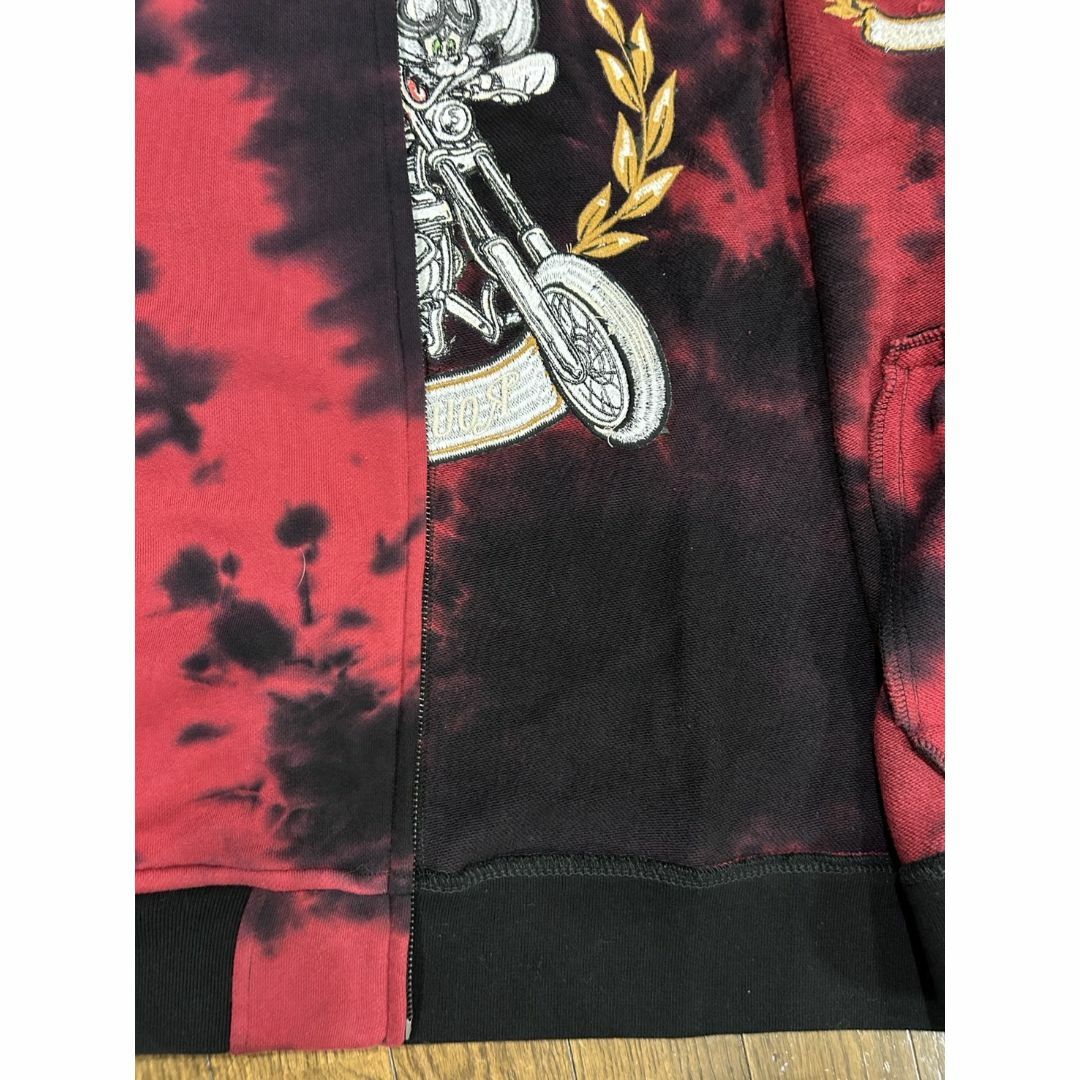 VANSON(バンソン)の＊VANSON×トムとジェリー 刺繍 タイダイ柄 ジップパーカー XXL メンズのトップス(パーカー)の商品写真