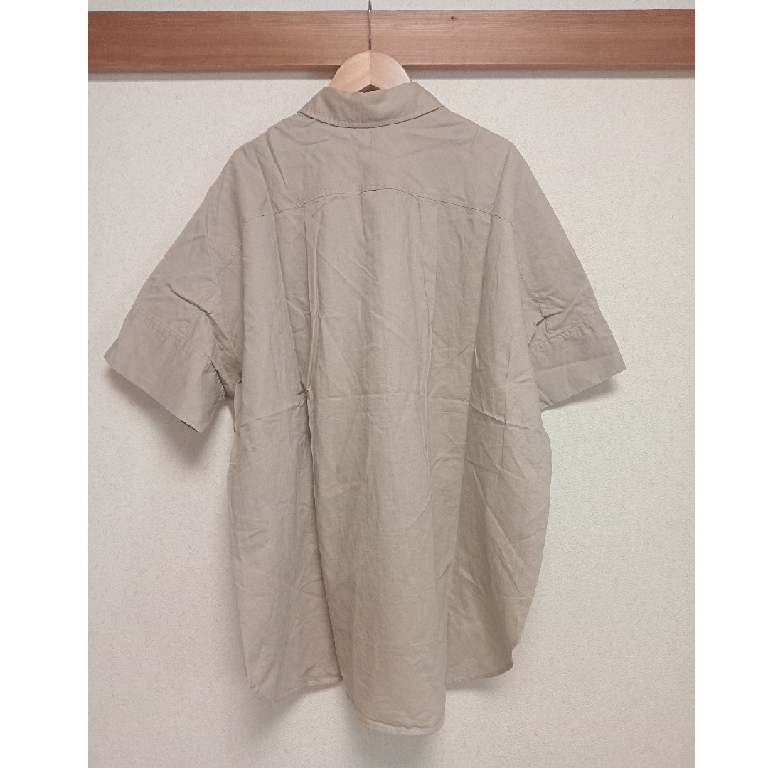 Rouge vif la cle(ルージュヴィフラクレ)のRouge vif la cle麻混変形シャツ　新品　2025SS レディースのトップス(シャツ/ブラウス(半袖/袖なし))の商品写真