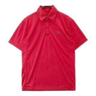 サイズ：SM UNDER ARMOUR アンダーアーマー  半袖ポロシャツ  レッド系 [240101485115] ゴルフウェア メンズ ストスト(ウエア)