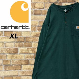 カーハート(carhartt)のカーハート　ロンT　長袖カットソー　ビッグシルエット　ポケット　グリーン　XL(Tシャツ/カットソー(七分/長袖))