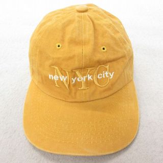 中古 キャップ NYC 刺繍 黄 イエロー 25jul23(ニット帽/ビーニー)