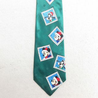 ディズニー(Disney)の中古 ネクタイ 90年代 90s ディズニー DISNEY ミッキー MICKEY MOUSE ミニー グーフィー 緑 グリーン 25jul23(ネクタイ)