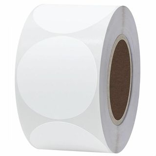 【人気商品】カラーラベル シール 白 丸型 50 mm 500枚 大容量 丸シー(その他)