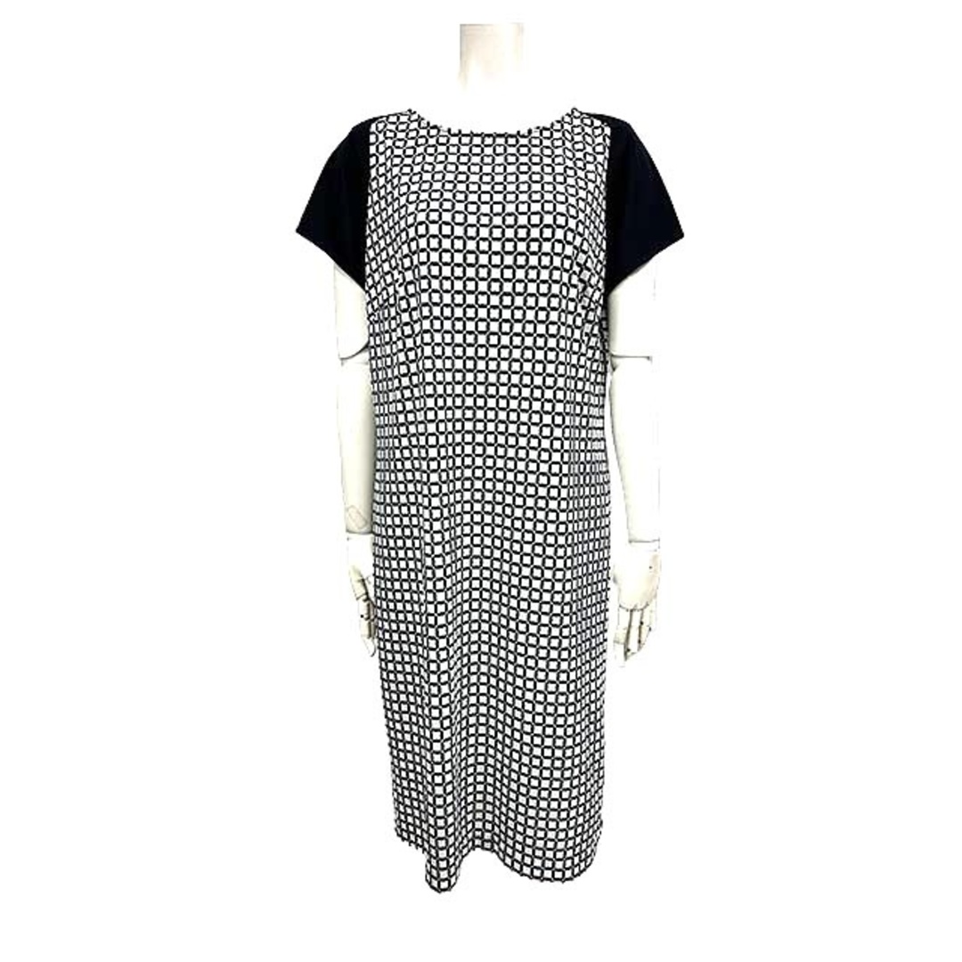 AQUA SCUTUM(アクアスキュータム)の【中古】　Aquascutum アクアスキュータム ワンピース レディース 総柄 サイズ13 日本製＿S09＿s-0044-r09 レディースのワンピース(ひざ丈ワンピース)の商品写真