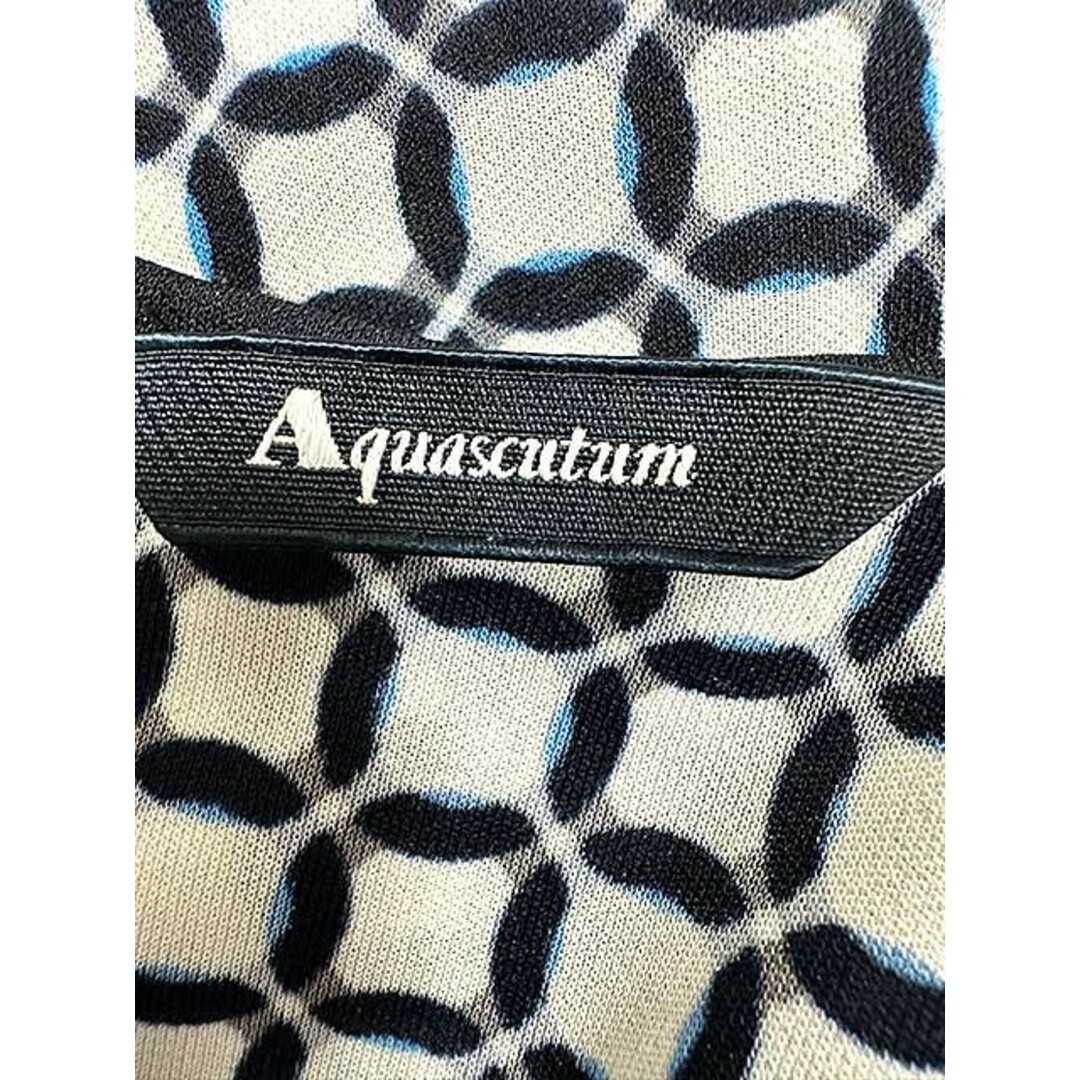 AQUA SCUTUM(アクアスキュータム)の【中古】　Aquascutum アクアスキュータム ワンピース レディース 総柄 サイズ13 日本製＿S09＿s-0044-r09 レディースのワンピース(ひざ丈ワンピース)の商品写真