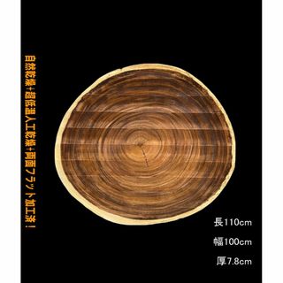 モンキーポッド　R004　輪切　一枚板　乾燥材　テーブル　DIY　耳付　天板(家具)