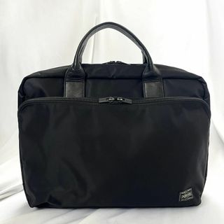 ポーター(PORTER)の美品 ポーター タイム ブリーフケース(S) 2way ナイロン ブラック(ビジネスバッグ)