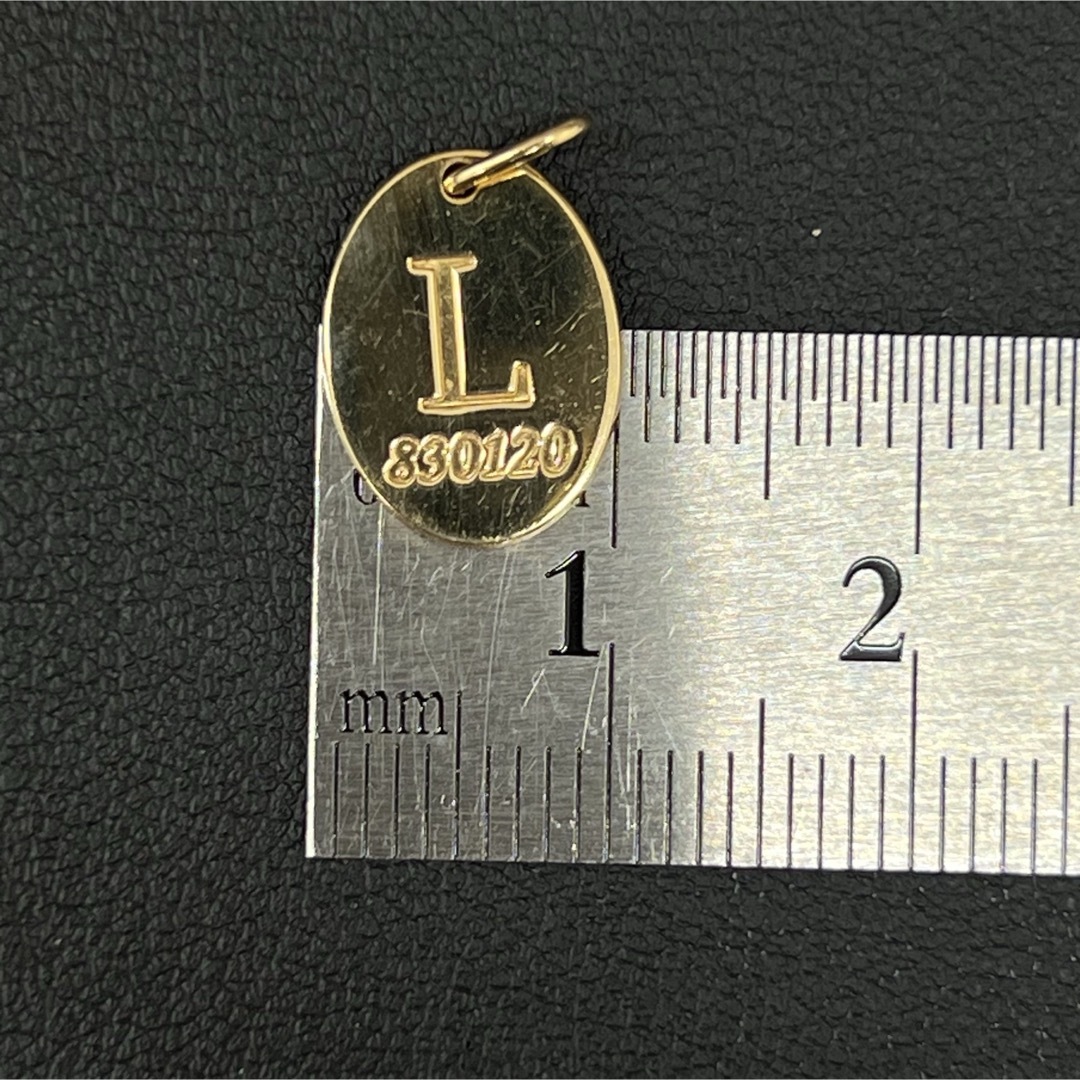(B072402) K18 YG ネックレストップ チャーム L イニシャル レディースのアクセサリー(ネックレス)の商品写真