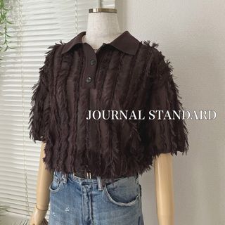 【24SS】JOURNAL STANDARD フリンジジャガードポロプルオーバー