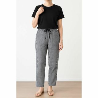 美品・希少✨アーツアンドサイエンス　リネンシルク　千鳥柄 ドローパンツ