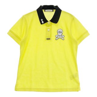 サイズ：36 MARK&LONA マークアンドロナ  半袖ポロシャツ スカルワッペン  イエロー系 [240101489921] ゴルフウェア レディース ストスト(ウエア)