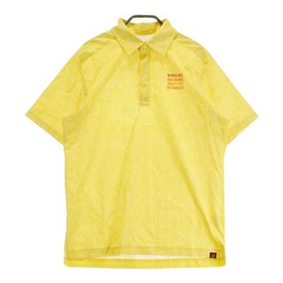 サイズ：4 NEW BALANCE GOLF ニューバランス  半袖ポロシャツ シアサッカー 総柄 イエロー系 [240101494603] ゴルフウェア メンズ ストスト(ウエア)