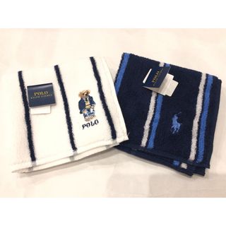 新品　ポロラルフローレン　タオルハンカチ　2枚セット　ベア刺繍　ポニー刺繍
