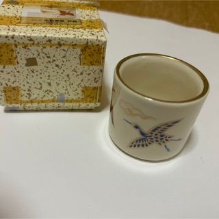 色絵蓋置　鈴木清安　群鶴(陶芸)