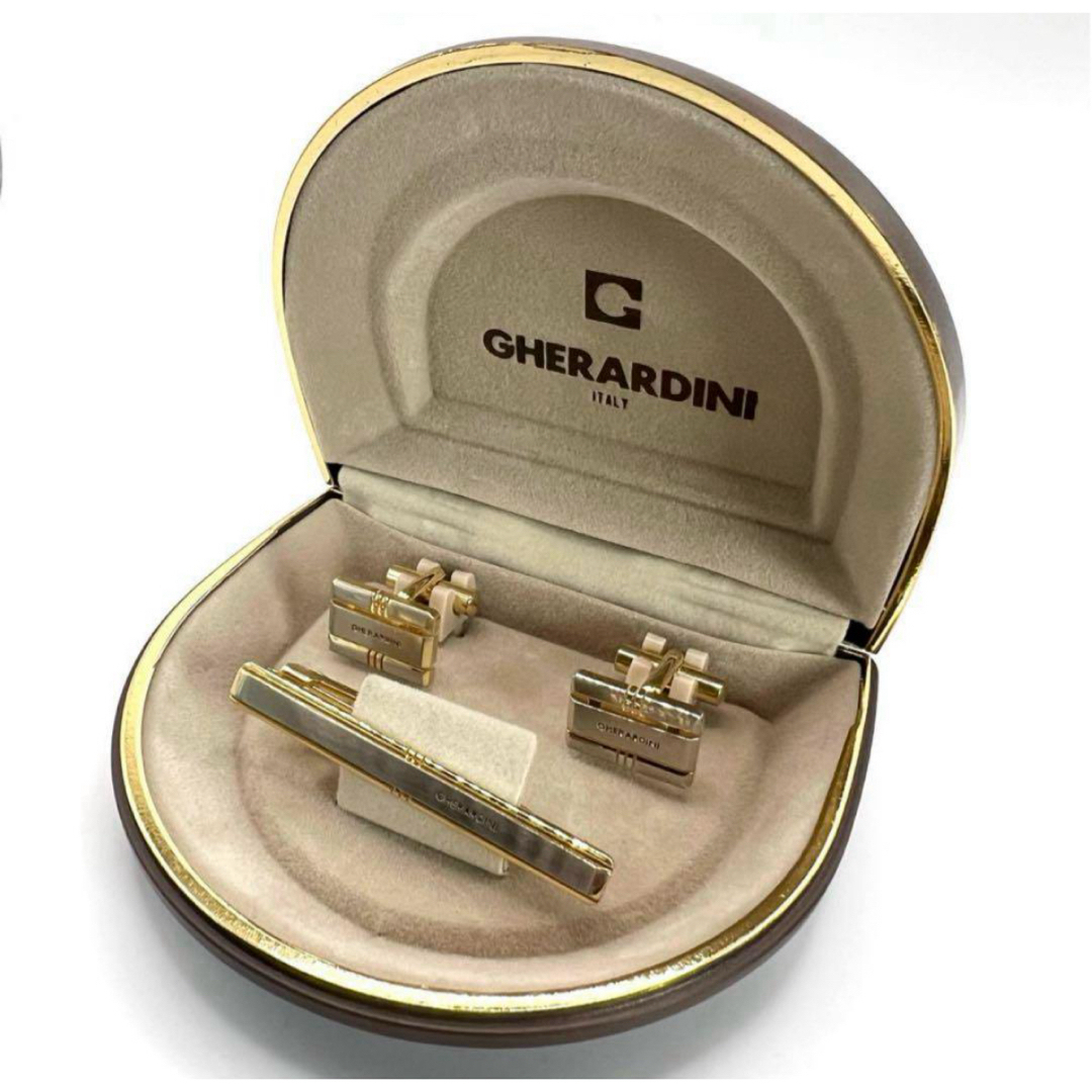 GHERARDINI(ゲラルディーニ)のGHERARDINI ゲラルディーニ　タイピン　カフリンクス　セット　イタリア製 メンズのファッション小物(ネクタイピン)の商品写真