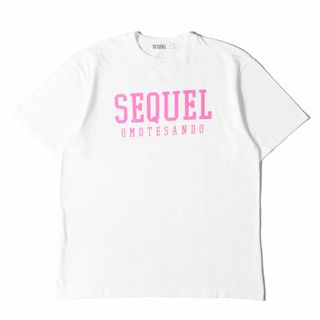 SEQUEL シークエル Tシャツ サイズ:L / 20AW OMOTESANDO ロゴ クルーネック Tシャツ (T-SHIRT) / ホワイト 白 / トップス カットソー 半袖【メンズ】【中古】(Tシャツ/カットソー(半袖/袖なし))
