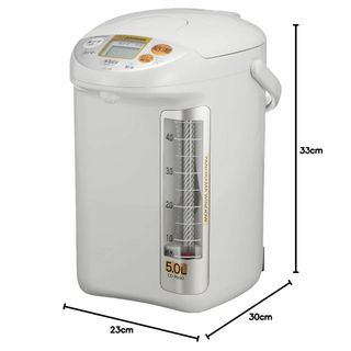 ゾウジルシ(象印)の電気ポット CD-PB50AM-HA 5.0L タイマー付 省エネ設計 グレー(電気ケトル)