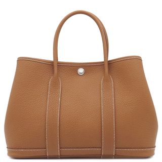 エルメス(HERMES)のエルメス HERMES トートバッグ ガーデンパーティーTPM ネゴンダ ゴールド シルバー金具 新品 未使用 茶 W刻印（2024年製） 【箱】【中古】(トートバッグ)