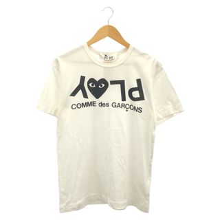 【中古】PLAY COMME des GARCONS PLAYロゴTシャツ L AZ-T068 ホワイト プレイ コムデギャルソン AD2021[10][240010481165]