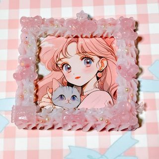 【H131】トレカケース♡硬質ケース♡ホイップデコ♡くま♡ましかく